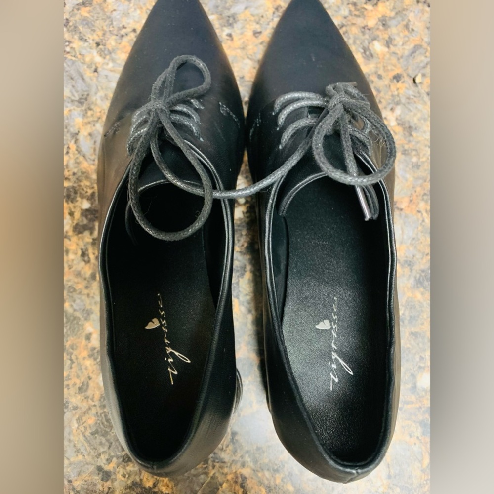 COPY - Tigrisso Black Lace up Lambskin Pointy Toe Heel size 235/EU37/US6 NWOB - Picture 5 of 7